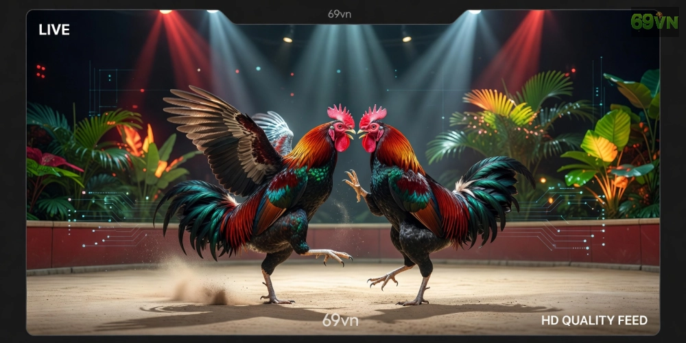 Hình minh họa khái niệm xem đá gà trực tiếp trên nền tảng 69vn chuyên nghiệp